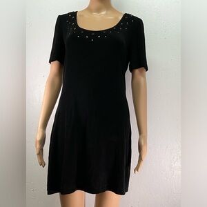 Joseph Ribkoff Black Dress 17 inches pit to pit